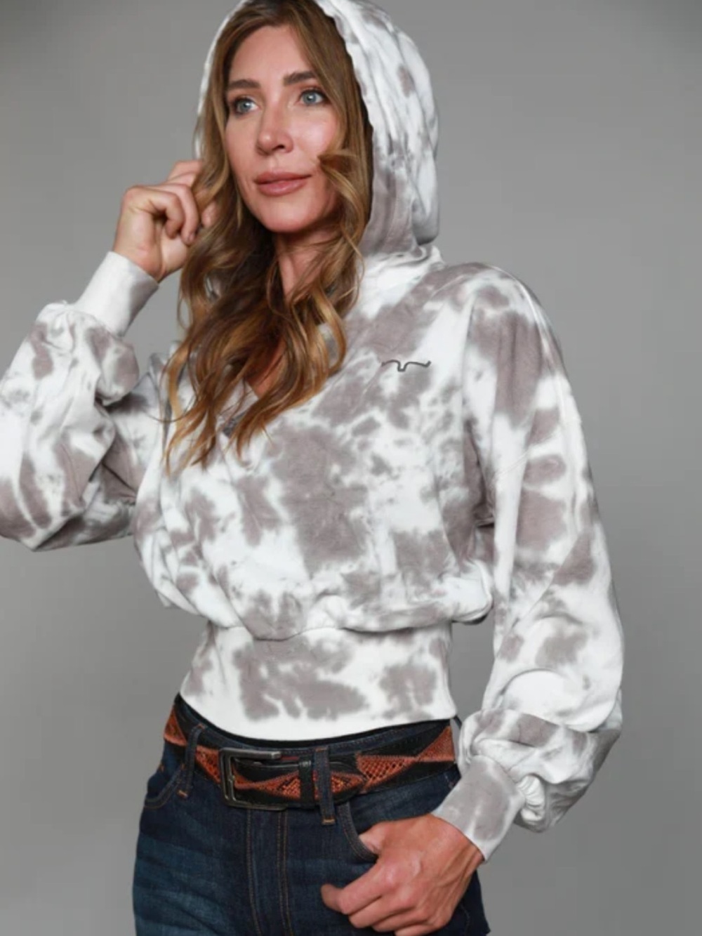 Kimes Ranch Women’s Monterey Cropped Tie Dye Pullover Hoodie Western Womens XXL